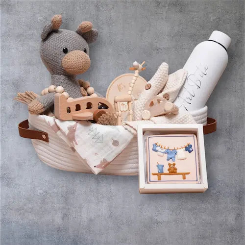 Curated gift box with flowers and treats from Artbite Vancouver
