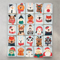 Assorted mini holiday cookies decorated for a Christmas countdown