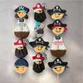 Ocean-themed decorated sugar cookies with fish and wave designs